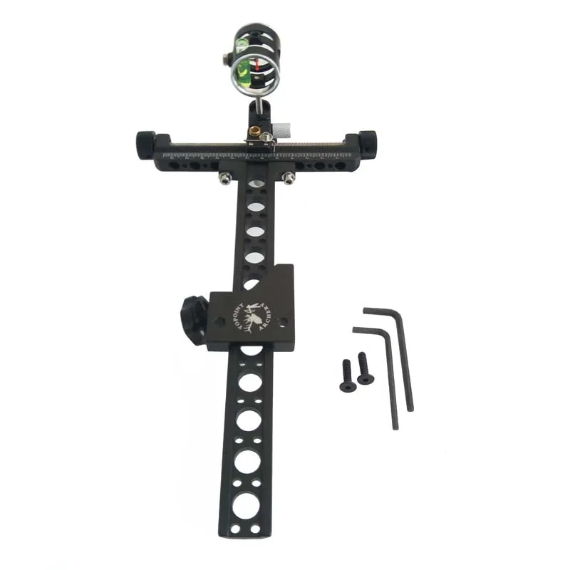 

4X Scope Lens Archery Compound Bow Target Sight 1 Pins CNC Aluminum Adjustable Micro Bow Sight Hunting Accessory