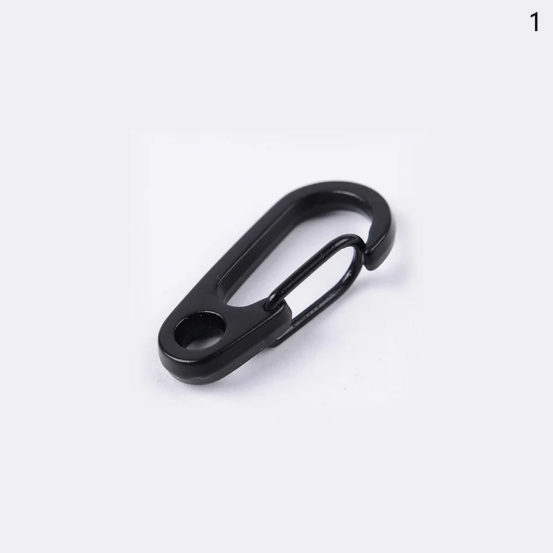 1 шт. сплав маленький Карабин брелок для кемпинга защелкивающийся крюк брелок для ключей подхваты для штор для ключей Кемпинг скалолазание мини-брелок - Color: 1