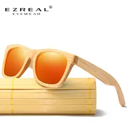 Ezreal Дизайн Мода древесины Солнцезащитные очки для женщин классический бамбука Деревянная Солнцезащитные очки для женщин натуральный Для