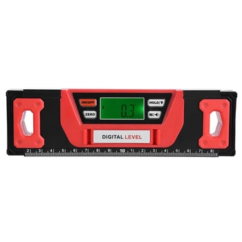 

Digital Aluminum Alloy Magnetic Angle Finder Level 4 x 90 Degree Inclinometer 200Mm,Accurate Digital Level