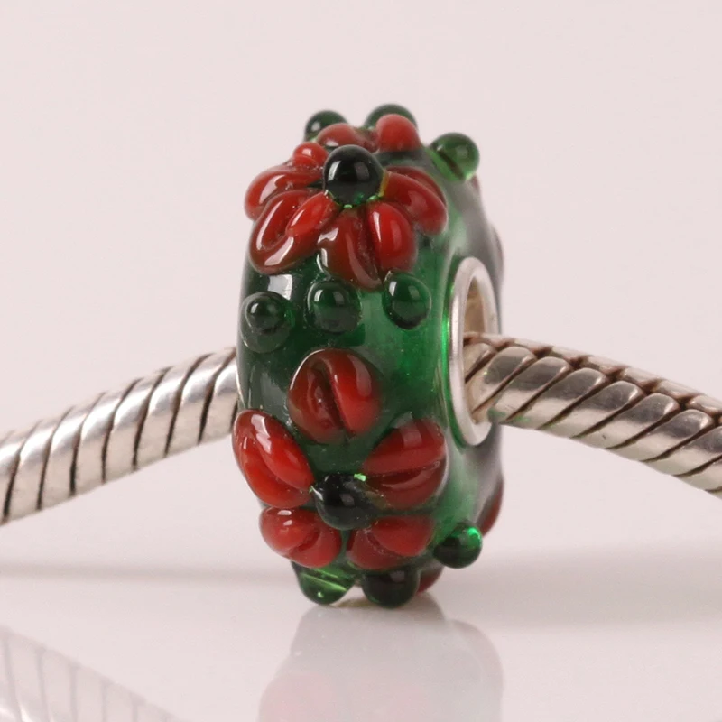 

JXH035 High Quality Murano Glass Beads with Silver Plated Single Core Fit for European Bracelets & Necklaces Pendants DIY