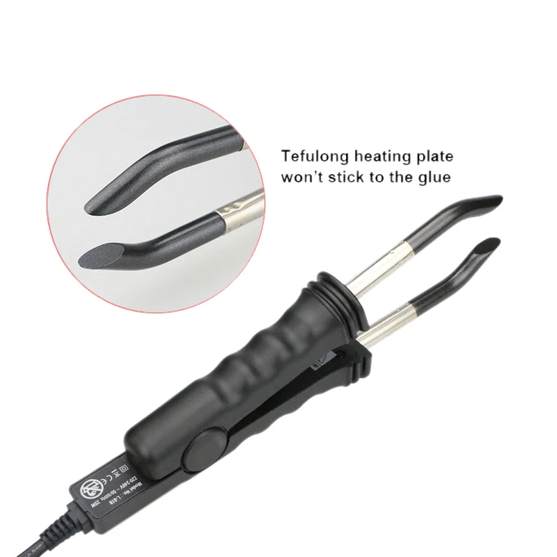 Hair Extension Iron Keratin Bonding Tools Heat Connector Eu Plug