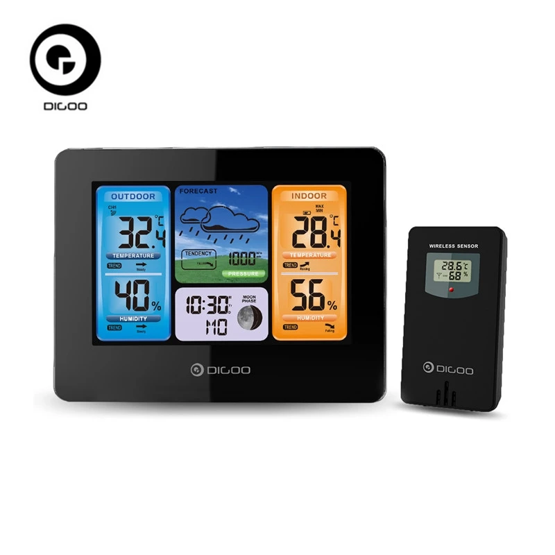 

Digoo DG-EX001 WIFI APP Smart Weather Station Wireless Color Screen Temperature Humidity Outdoor Sen