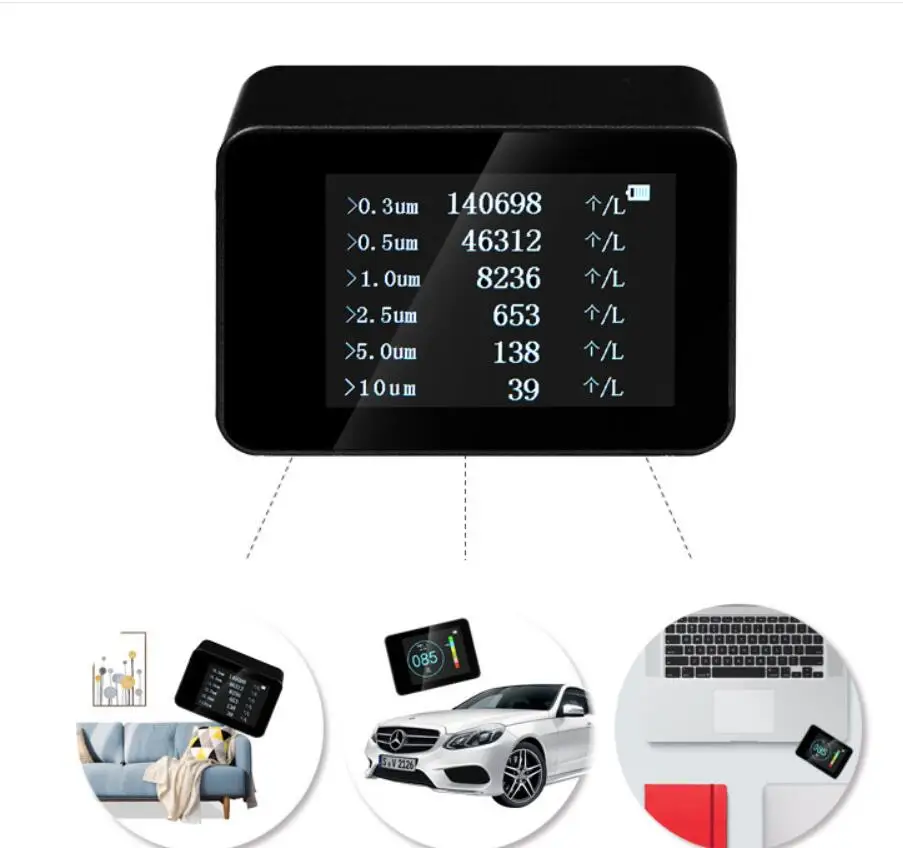 Цифровой детектор качества воздуха внутренний/открытый HCHO& TVOC тестер CO2 метр монитор тестер с перезаряжаемой батареей