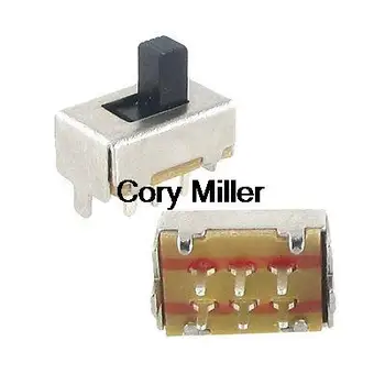

DC 50V 0.5A Double Pole Double Throw 2 Position 2P2T DPDT Slide Switch 6 Pin