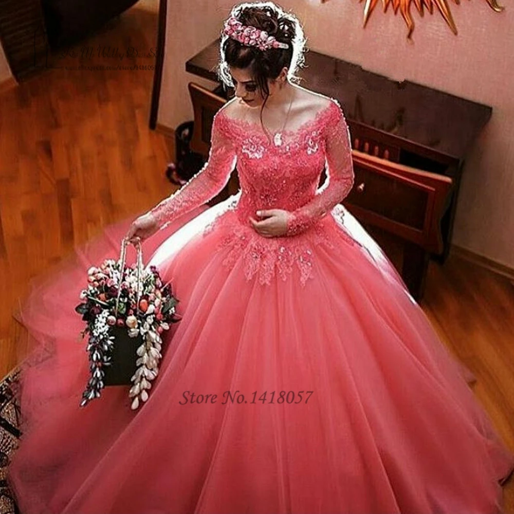 wedding dresses hot pink
