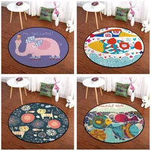 Детский коврик для игр, утолщенный домашний коврик для детской комнаты, круглый коврик для спальни, коврик для детской комнаты, прикроватный детский коврик для лазания