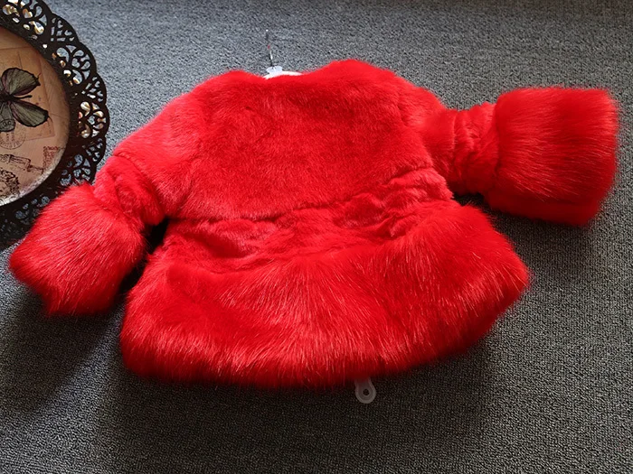 baby red fur coat