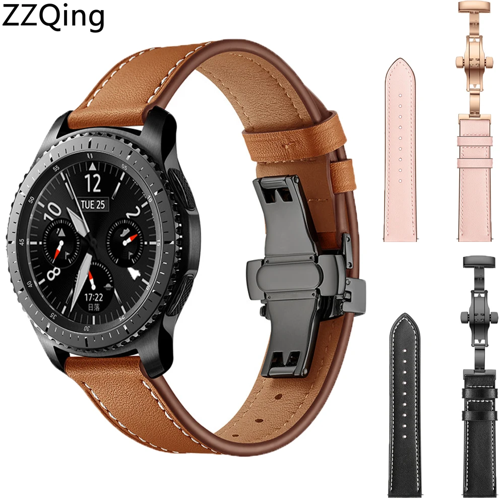 Ремешок для часов Xiaomi Huami Amazfit Stratos 2 2s из кожи высокого качества с металлической