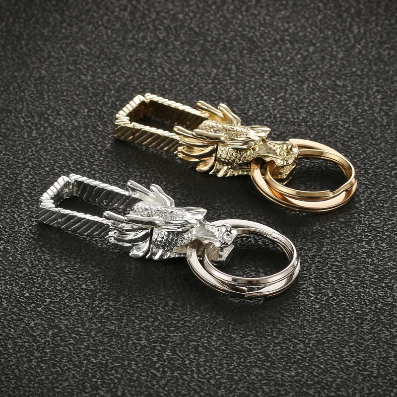 dragon head keychain key ring waist hanging car key chain key holder