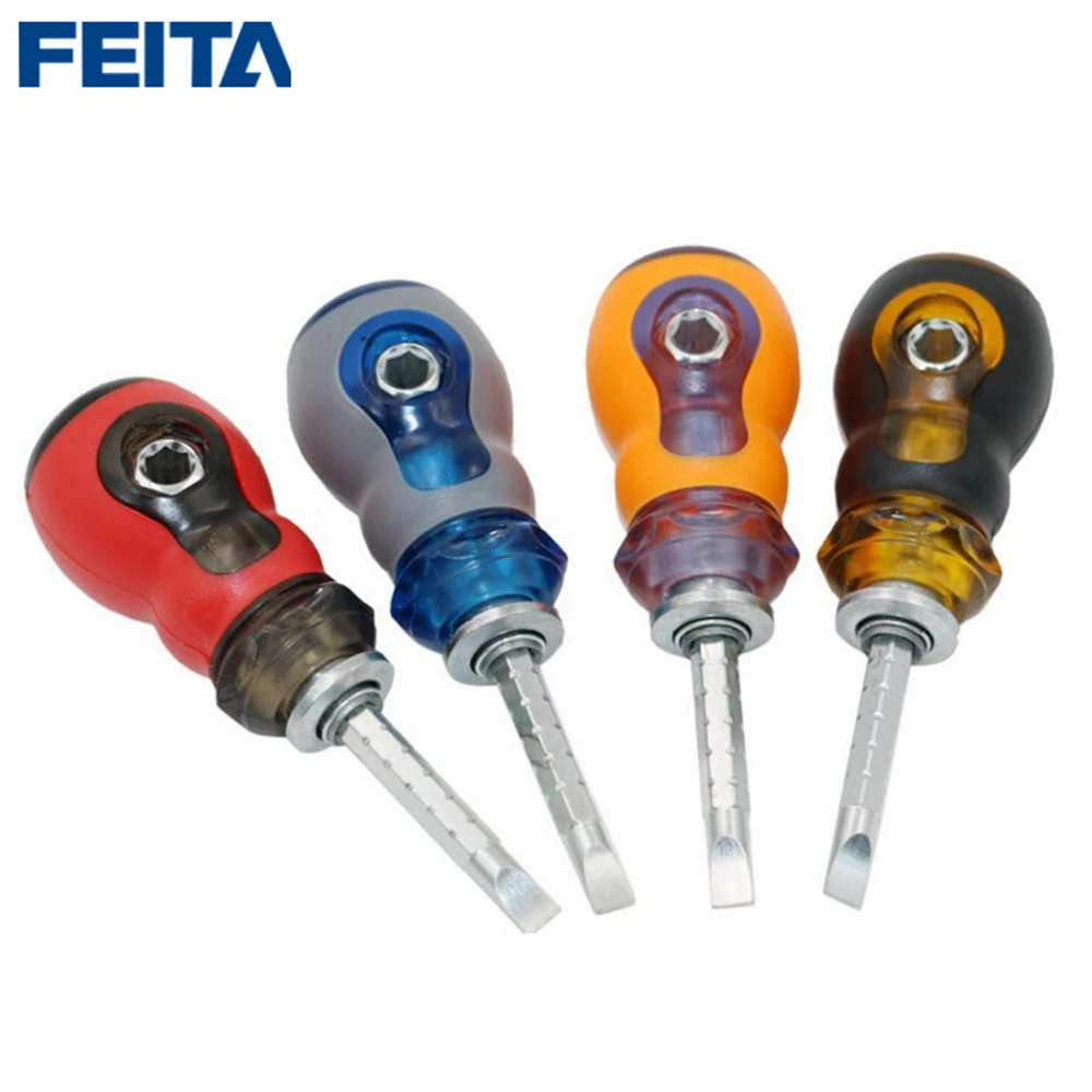 FEITA 2 in 1 Set Mini Bidirectional Interchangeable Head Screwdriver