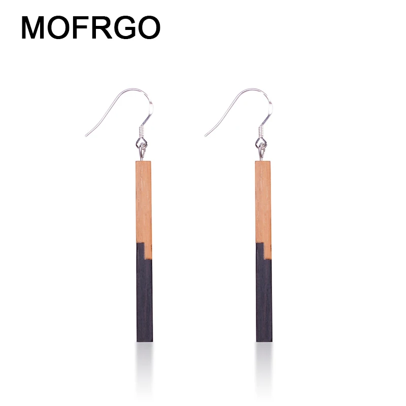 

2018 New Minimalist Cute Stitching Wooden Dangle Earrings Handmade Korean Simple Earrings Fashion Jewelry Womens Accessories