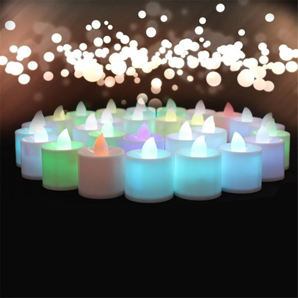 Electronic Candle Led Tea Light Battery Powered Lamp Simulation Flame Flashing Home Wedding Birthday Party Decoration Candles |