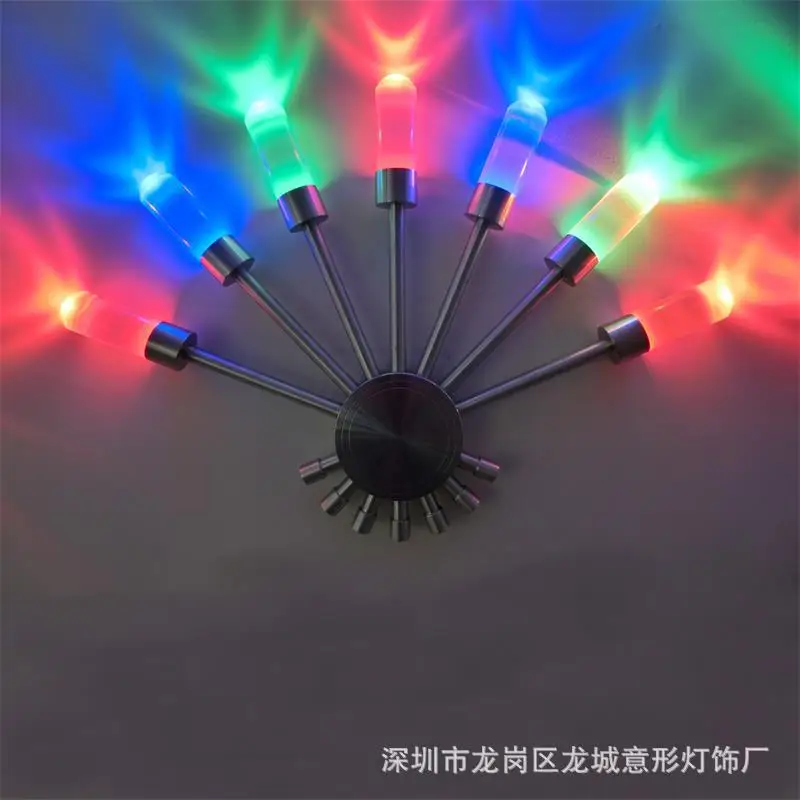 

Wholesale colorful fan wall decorative light a night light sitting room ballroom KTV bar atmosphere lamp led wall lamp