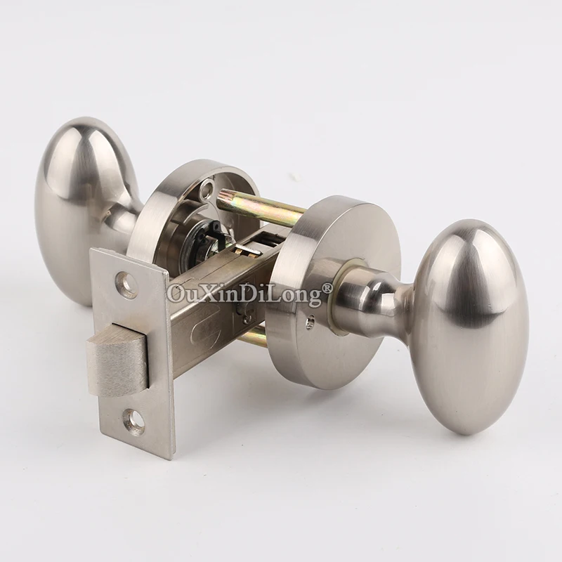  Luxury European Mute Door Lock Set Interior Entry Living Room Bedroom Bathroom Oval Backdrop Door L - 33022011806
