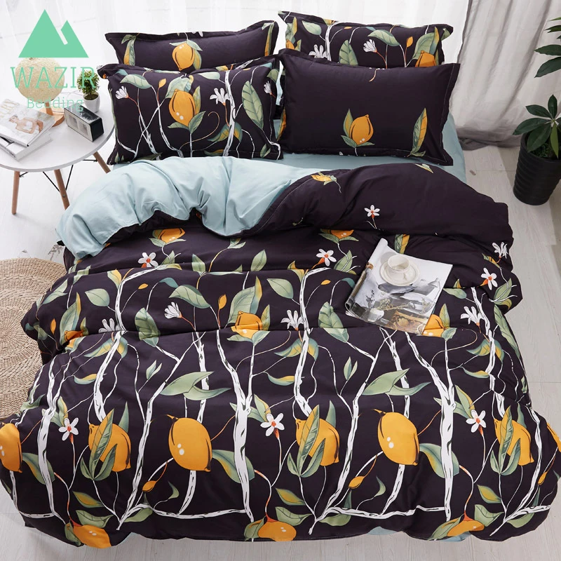 

WAZIR 3D Painting Fruit Bedding Set Breathable Comforter duvet cover Pillowcases comforter bedding sets bed linen bedclothes