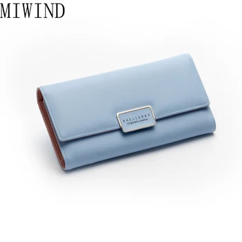 

MIWIND 3 Fold Top Quality Women Wallets Purse Female Purses Women's Leather Wallets PU Ladies Clutch Phone Bag Carteira TXM987