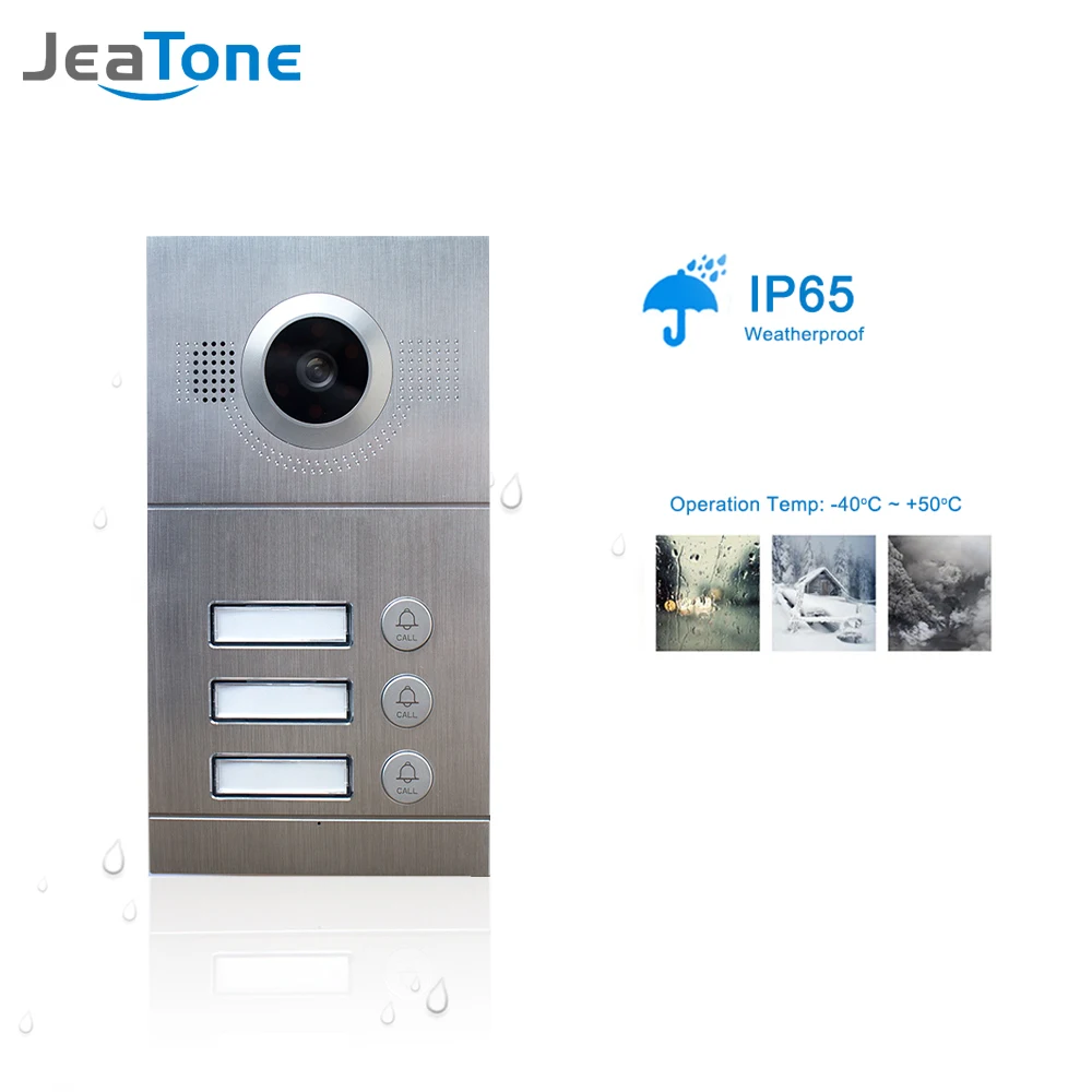 WIFI Wireless IP Video Door Phone Intercom System 7'' Touch Screen for 3Floors 2doors Apartment/8 Zone Alarm Support Smart Phone