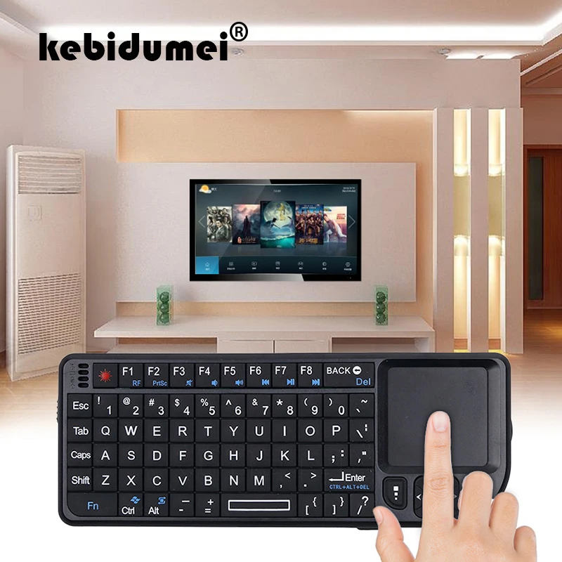 Новая мини-клавиатура kebidumei 3 в 1 2 4G RF беспроводная клавиатура с тачпадом мышь для