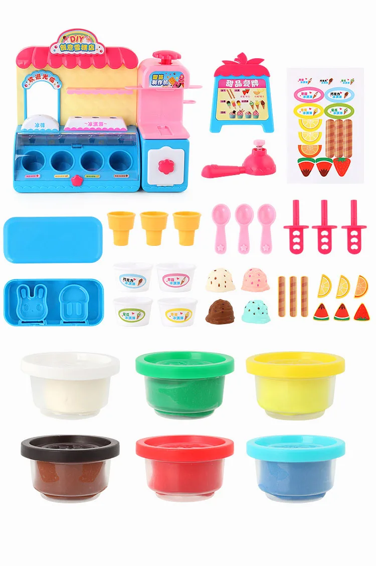 Ferramenta de Modelagem de Argila Máquina de Brinquedos para as Crianças Kit de Design Crianças Brincam Massa Criativa Brinquedos Educativos Plasticina Faça Você Mesmo Ice Cream 3d 5 High Quality Brinquedos e hobbies