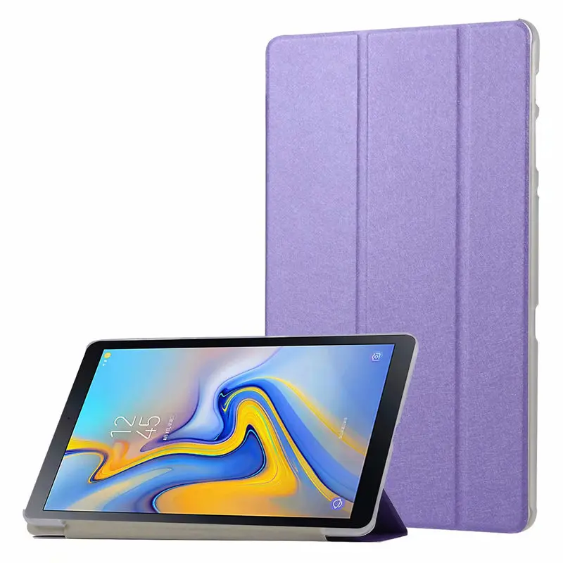 Case For Samusng Galaxy Tab A A2 10.5 inch SM-T590 T595 T597 Cover Flip Tablet Cover Leather Smart Magnetic Stand Shell - Цвет: purple