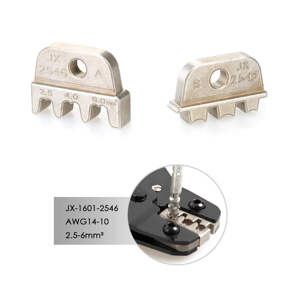 

Terminal Paron AWG Solar Connector Die Wire Crimper Jaw Ferrule Mold Crimping Plier Solar Photovoltaic Connector Terminal