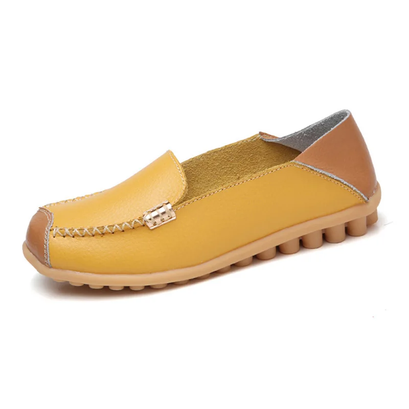 

Soft Leisure Flats Women Leather Shoes Moccasins Mother Loafers Casual Female Driving Ballet Footwear