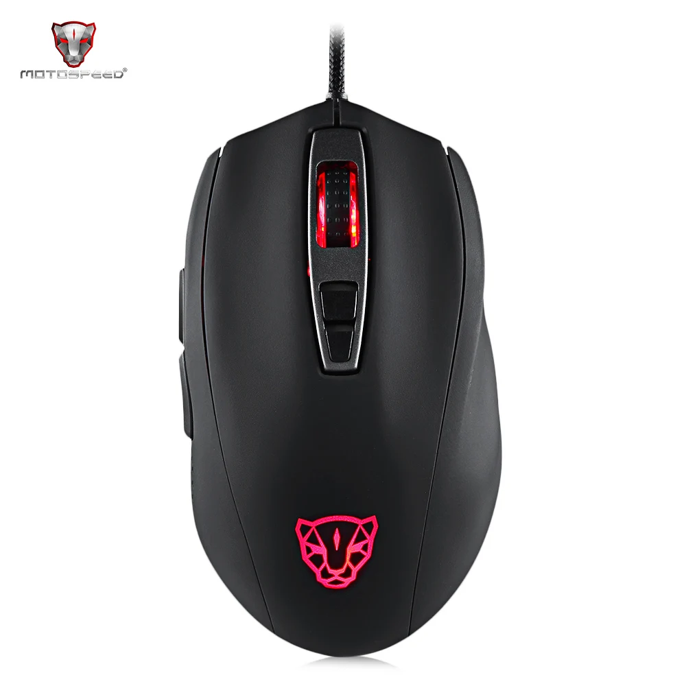 Motospeed V60 Проводная Мышь с RGB светодиодный свет 5000 Точек на дюйм мыши для Android Mac ОС