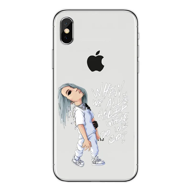 Billie Eilish Халид Радуга blohsh Oceano Olhos ТПУ Macio Caso de Silicone грудь для Тампа корпорация Kenwood пожалуйста, найдите Para o iphone X 5 6 S Plus 7 8 XS MAX - Цвет: TPU