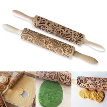 1 шт. деревянная Скалка тиснение выпечки Рождество печенье лапша бисквит Фондант