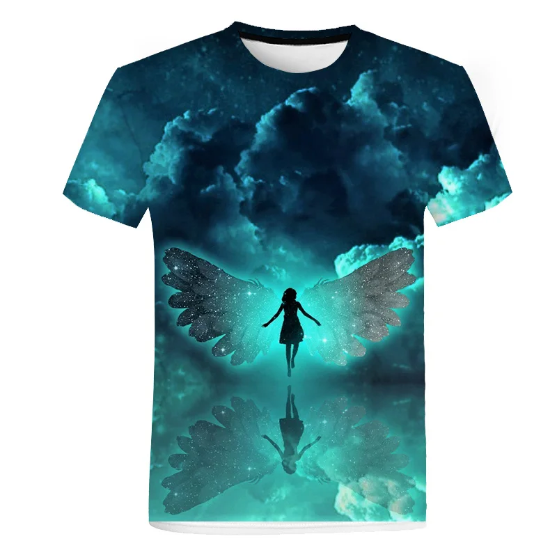 

Summer 3DT shirt men and women T-shirt dream angel print custom short-sleeved fashion casual style large size M-5XL2019 new