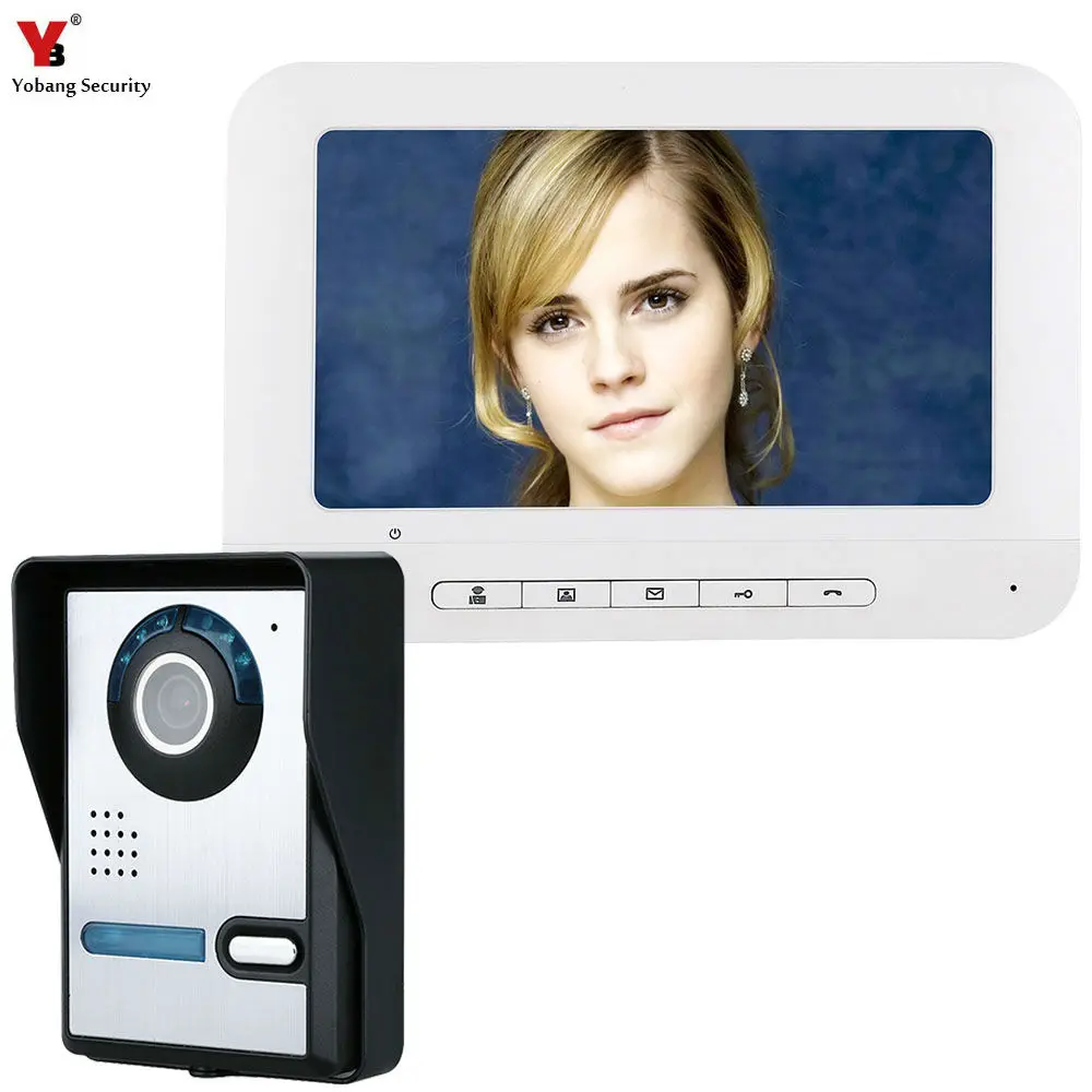 

7" Wired Video Intercom Video Doorbell With IR-CUT Outdoor Camera 1000TVL Visual Intercom Remote Unlock Video Door Phone
