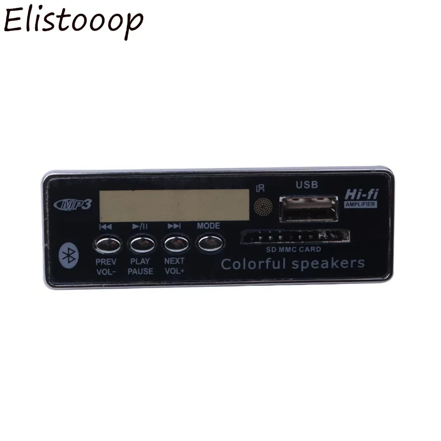 Elistoooop Bluetooth MP3 декодер плата декодирования плеер модуль Поддержка FM радио USB/TF ЖК-экран пульт дистанционного управления