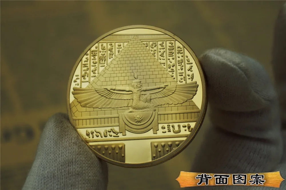 Египет Сфинкс позолоченный 40 мм египетский фараон памятная монета Туризм