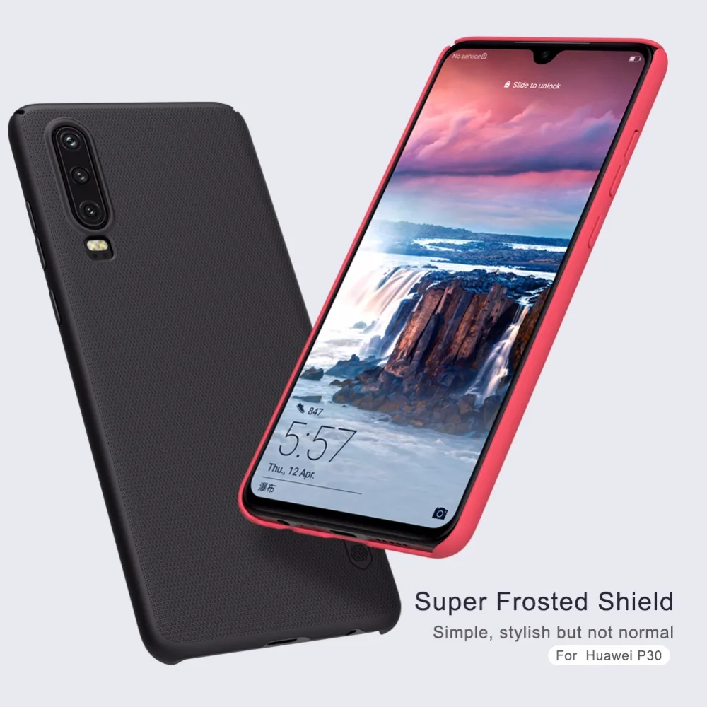 For huawei p30 case cover global huawei p30 back cover for huawei p30 Super Frosted protective case P30 Nillkin original case pu case for huawei