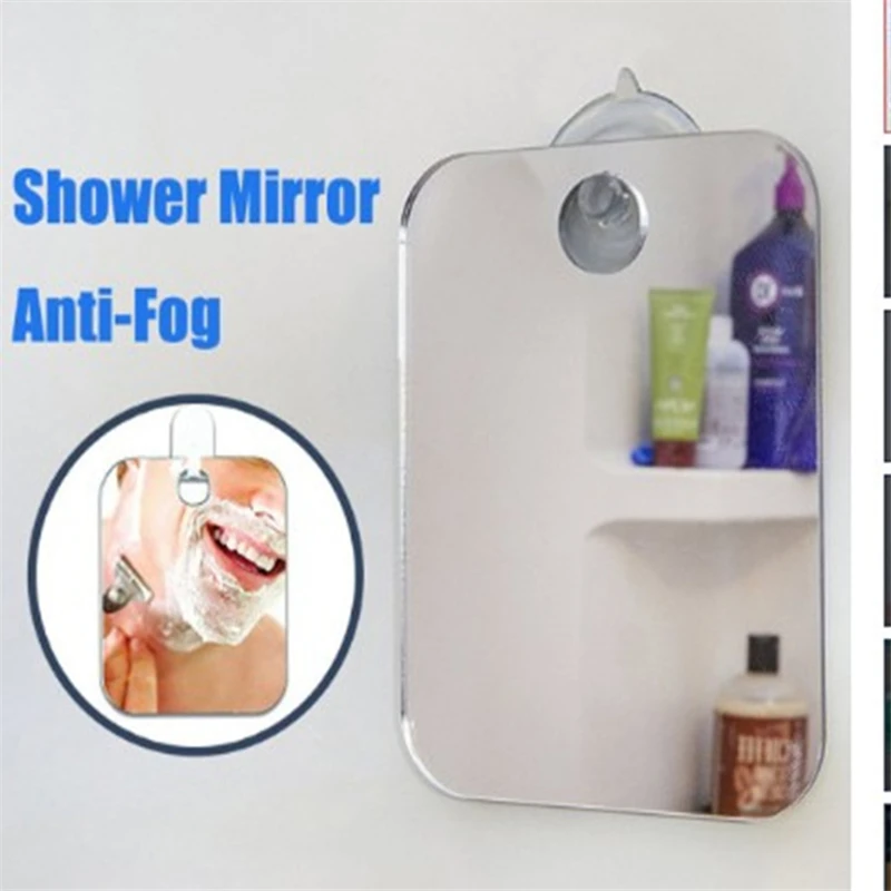 Анти-fog бесплатно зеркало для душа Fogless бритье зеркало для ванной Анти-туман зеркало для бритья 17X13 см