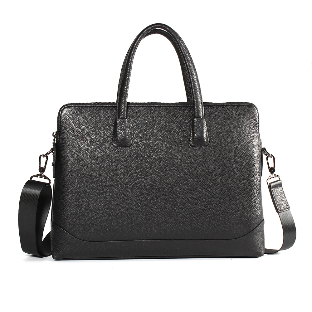 Top Quality Genuine Leather Briefcase For Men Business Laptop Bag