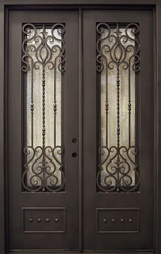 Us 1999 0 Wholesale Wrought Iron Doors Iron Double Doors Iron Doors Iron Front Doors For Sale Hc21 In Doors From Home Improvement On Aliexpress