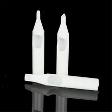 1RT Профессиональные 50 шт. татуировки Советы Стерильная Пластик одноразовые татуировки Советы белые насадки трубка для татуировки иглы машины