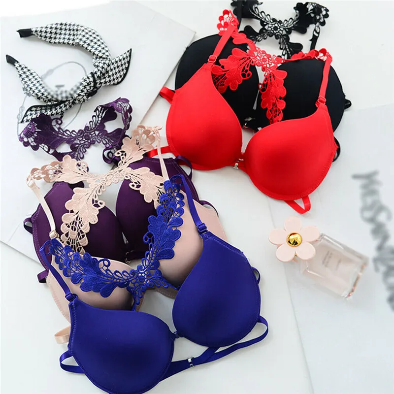 

Sexy Back Lace Bras For Women Push Up Lingerie Seamless Bra Underwire Bralette Backless Bras Intimates Underwear Drop shipping