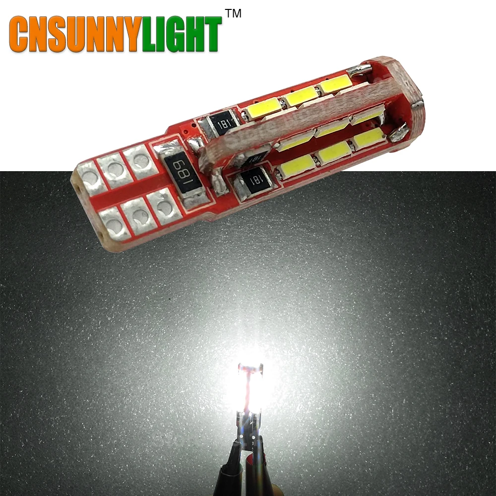 CNSUNNY светильник 6 шт. светодиодный автомобильный s T10 168 192 4014 W5W 27SMD CANBUS без ошибок