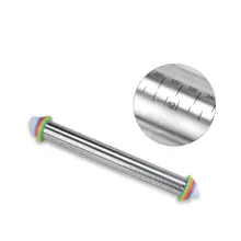 LanLan 17 дюймов Регулируемая нержавеющей Скалка с разъемное кольцо тесто ролик для выпечки печенья пицца