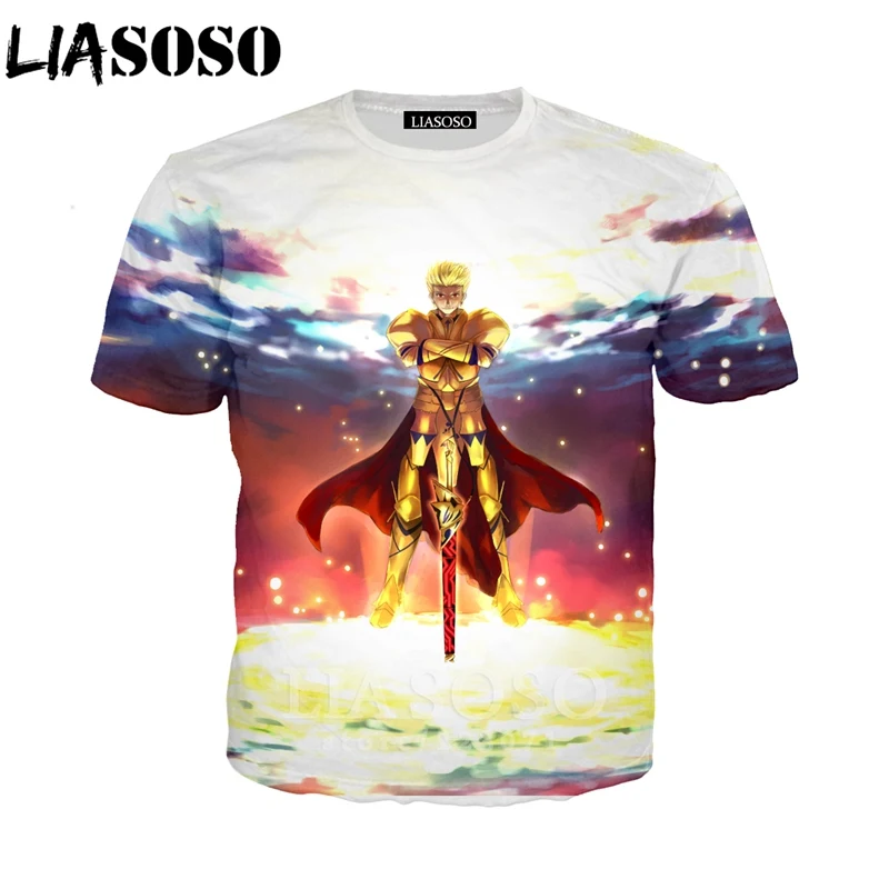 

LIASOSO Summer New Sweatshirt 3D Print Men Women Anime Fate Grand Order Short Sleeve T-Shirt Unisex Casual Cute Pullover A127-04