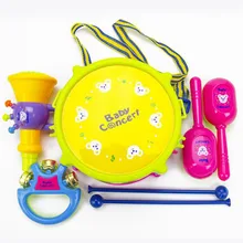 5 шт. детская барабанная Трубач-игрушка музыкальная ударная инструментальная Лента Детские погремушки комбинированные пакеты инструмент головоломка Beat игрушка