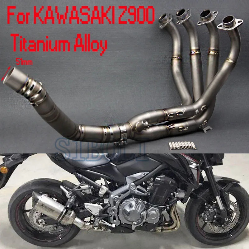 51 мм вход для Kawasaki z900 мотоциклетные выхлопных среднего трубы Системы случае Глушитель Трубы спереди заголовка трубы без шнуровки на ak219