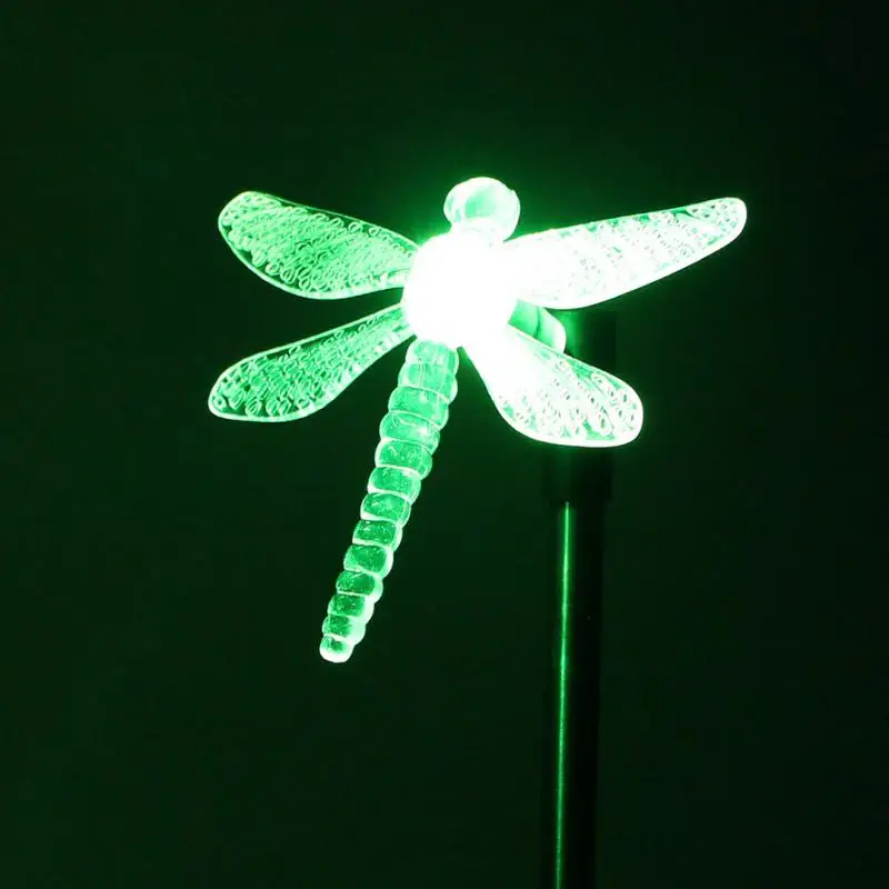 new solar powered led color changing dragonfly stake light solar powered dragonfly garden lights