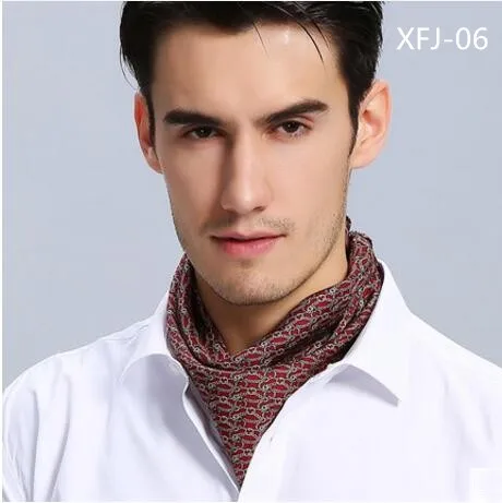 Шелковый мужской квадратный шарф черно-белый клетчатый мужской летний дикий шелковый шарф хип-хоп Воротник Британский тонкий шарф