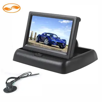 

Mini CCD HD Car Rear / Front View Reversing Backup Camera 360 Degrees Rotatable with Foldable 4.3" TFT LCD Color Screen