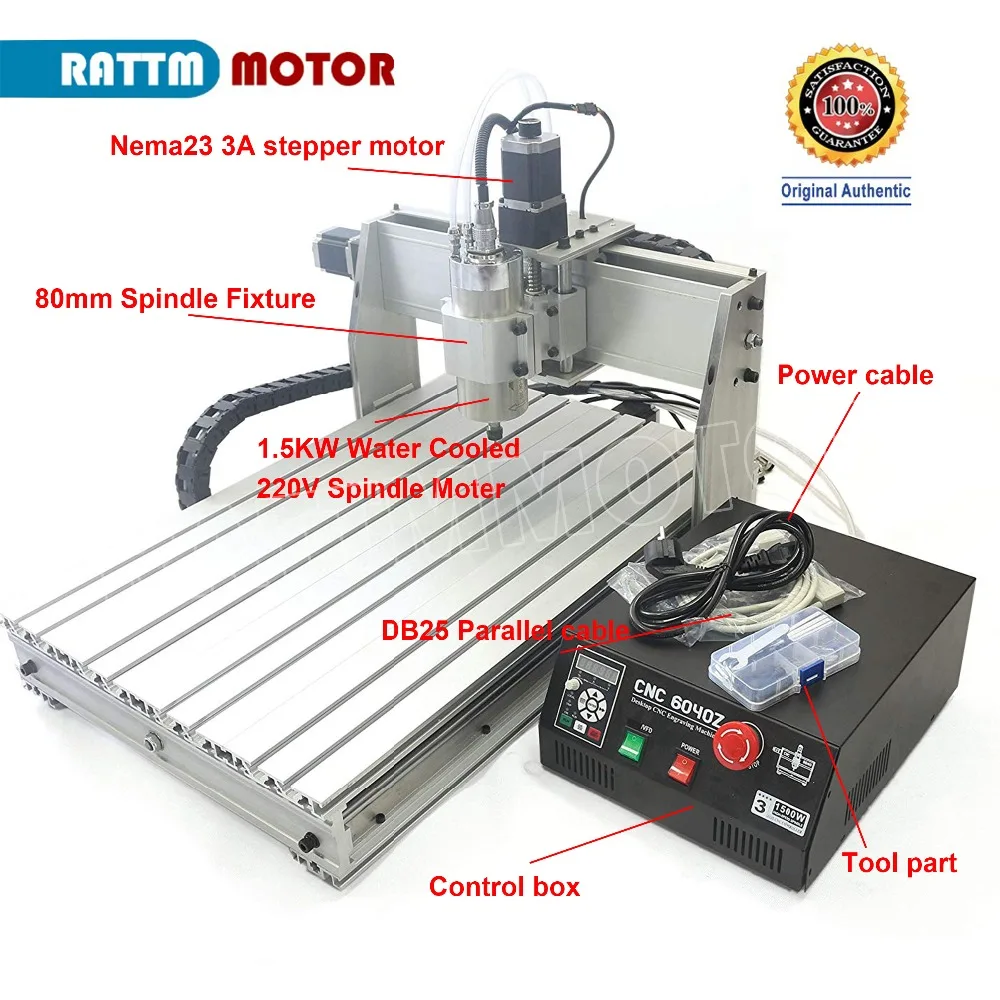 1.5KW CNC 6040Z 220VAC 3 оси водяным охлаждением MACH3 гравер гравировальный станок sup порт LPT порт фрезерный станок с ЧПУ