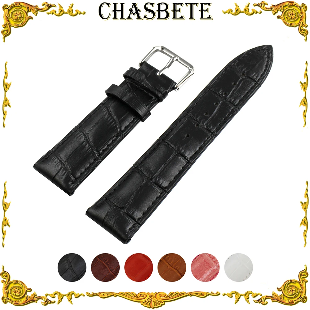 

22mm Leather Watch Band for LG G Watch W100 / R W110 / Urbane W150 Men Women Strap Wrist Loop Belt Bracelet Black Brown Red Pink